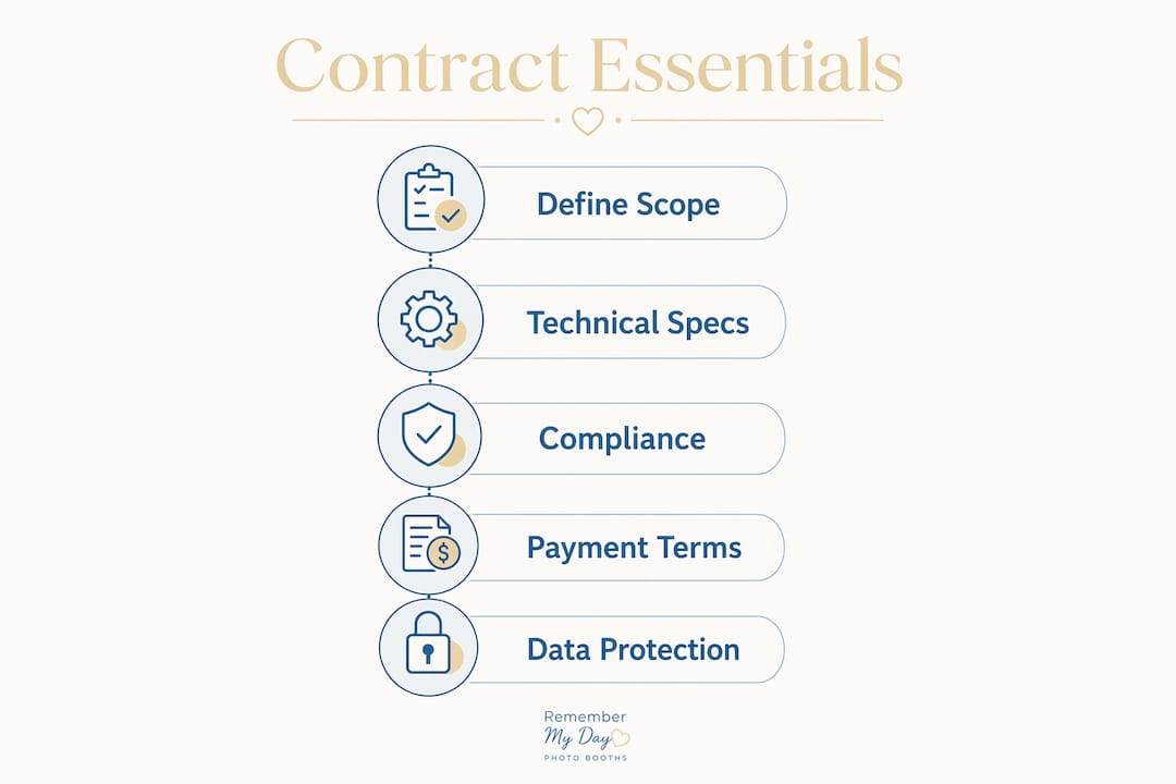 Infographic detailing photobooth contract essentials