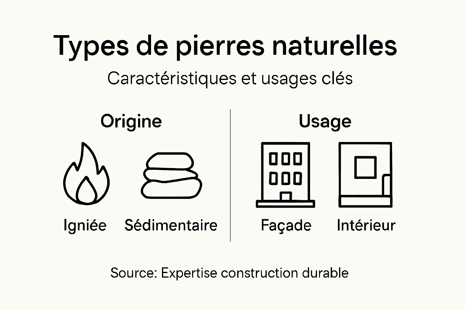 Pierre et construction durable : choix haut de gamme et avenir 1 Panorama des différentes familles de pierres naturelles et de leurs applications