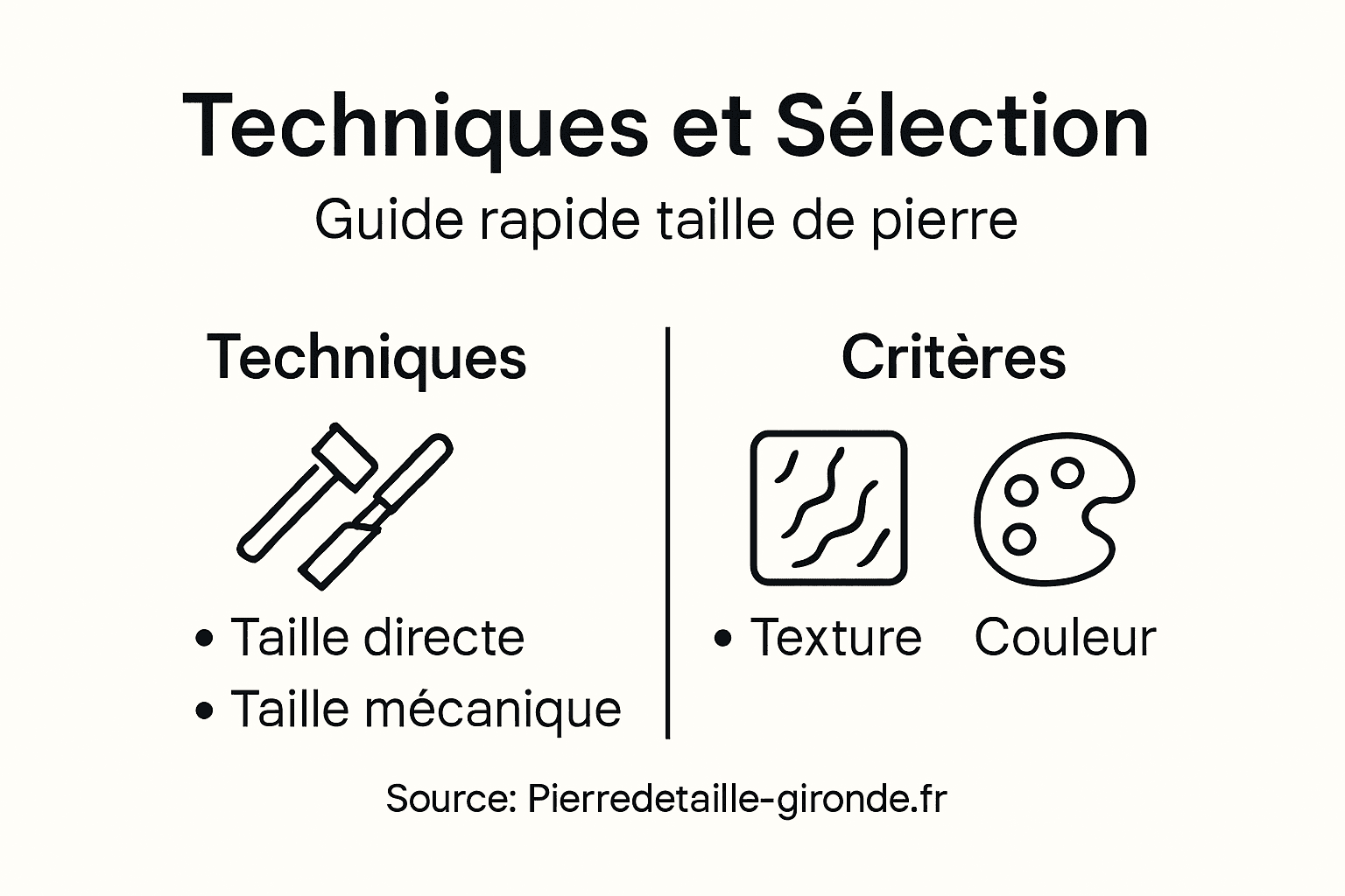 Découvrez notre infographie dédiée aux méthodes et critères d’évaluation de la pierre en Gironde.