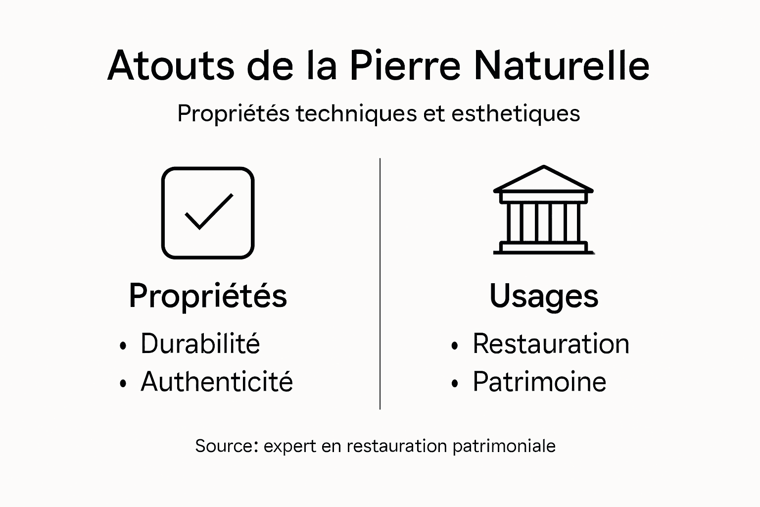 Pourquoi choisir la pierre naturelle en restauration haut de gamme 1 Infographie : tout savoir sur les atouts et les utilisations de la pierre naturelle