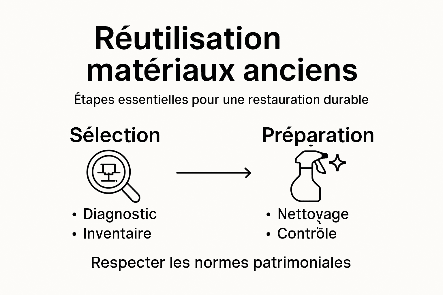Infographie : les étapes clés pour donner une seconde vie aux matériaux anciens