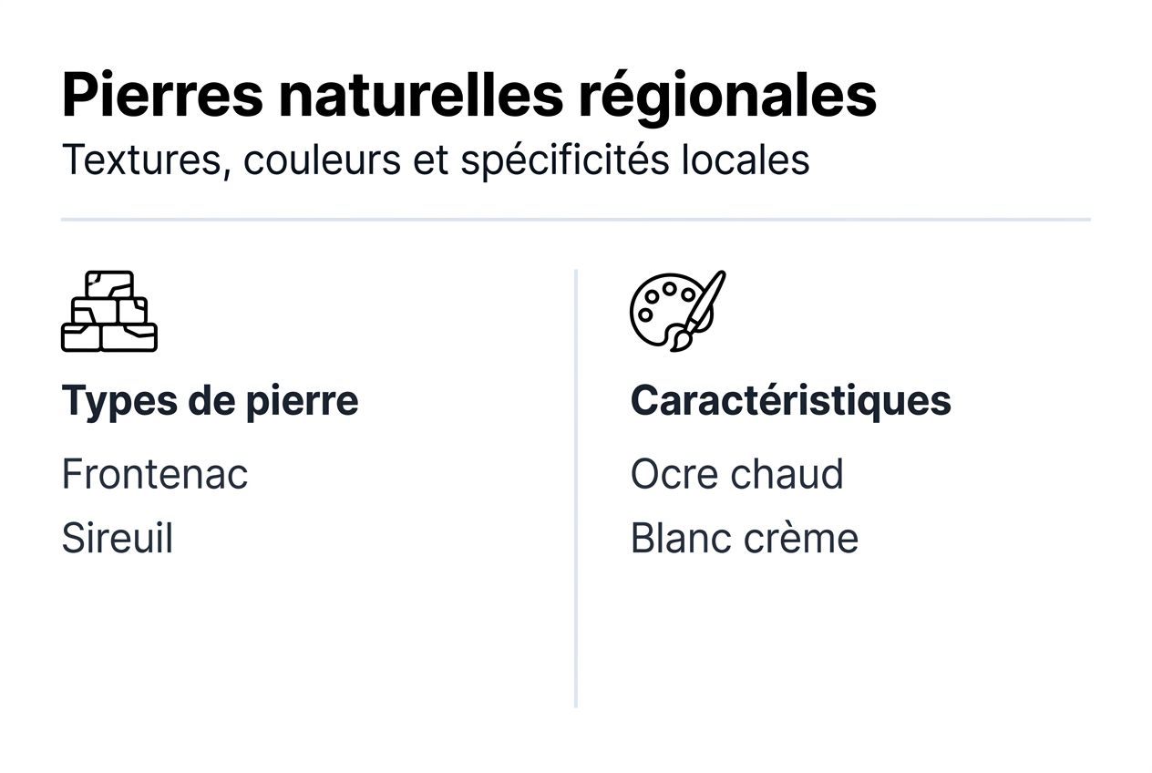 Panorama des différentes pierres naturelles issues de nos régions