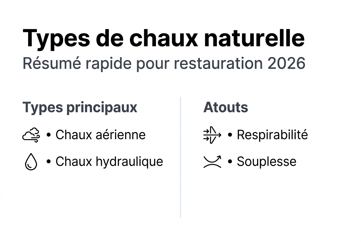 Infographie : tout savoir sur les différents types de chaux naturelles et leurs atouts