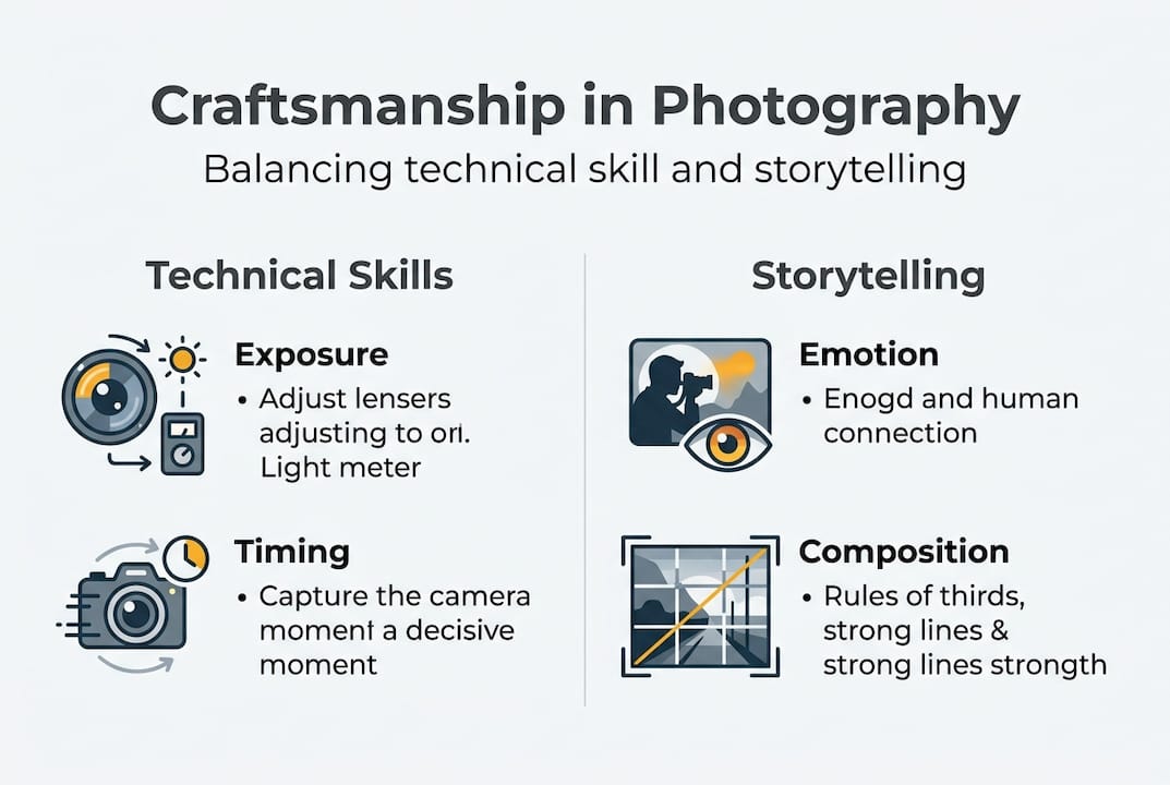 Infographic: technical vs. storytelling in photography