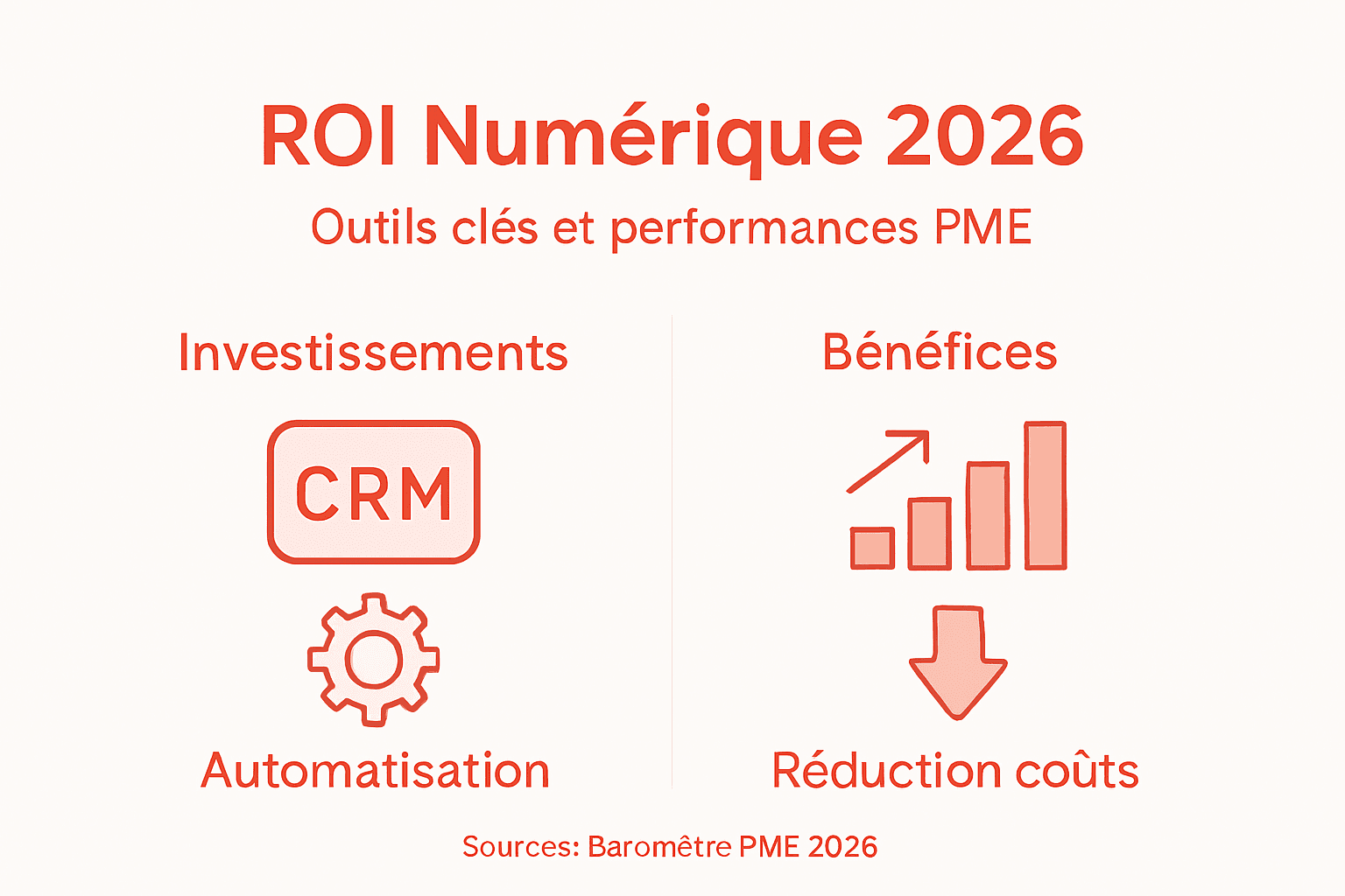 Infographie : comment le numérique booste le retour sur investissement des PME et les avantages concrets