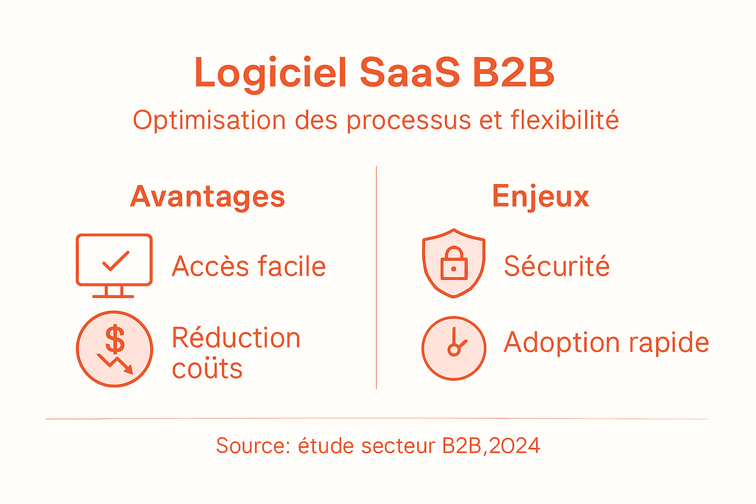 Infographie : les atouts et défis du SaaS B2B