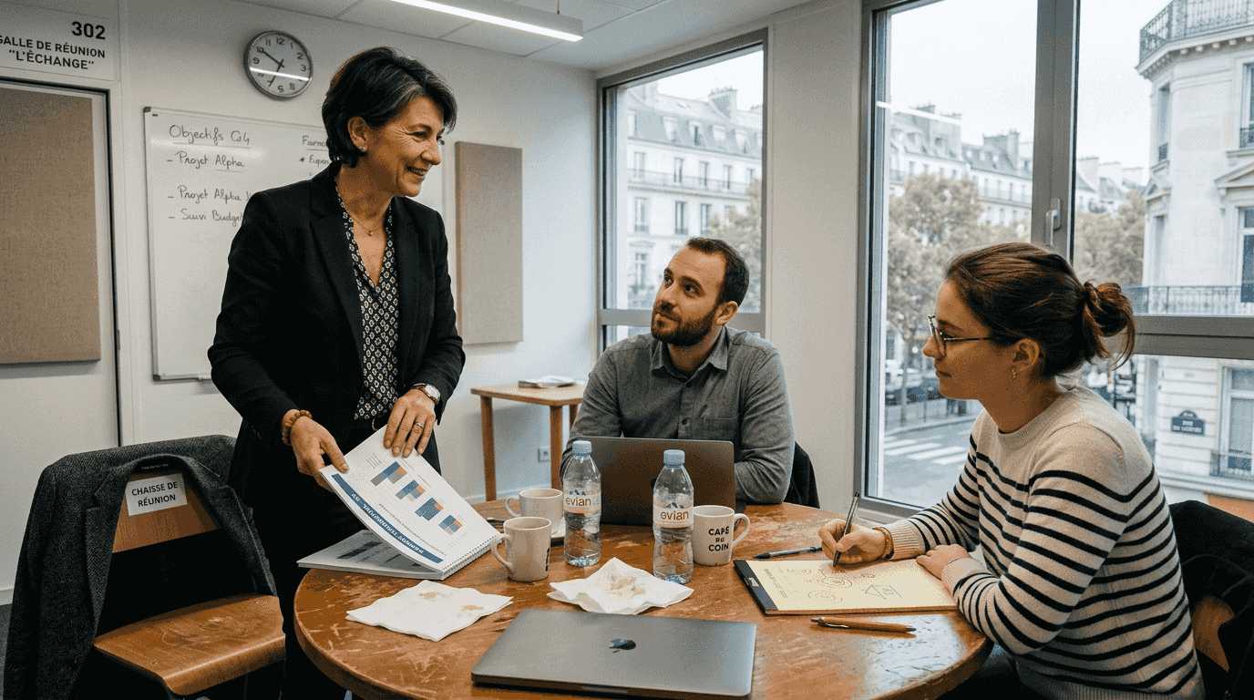 Des responsables se réunissent pour analyser les différentes étapes du parcours d’achat en B2B.