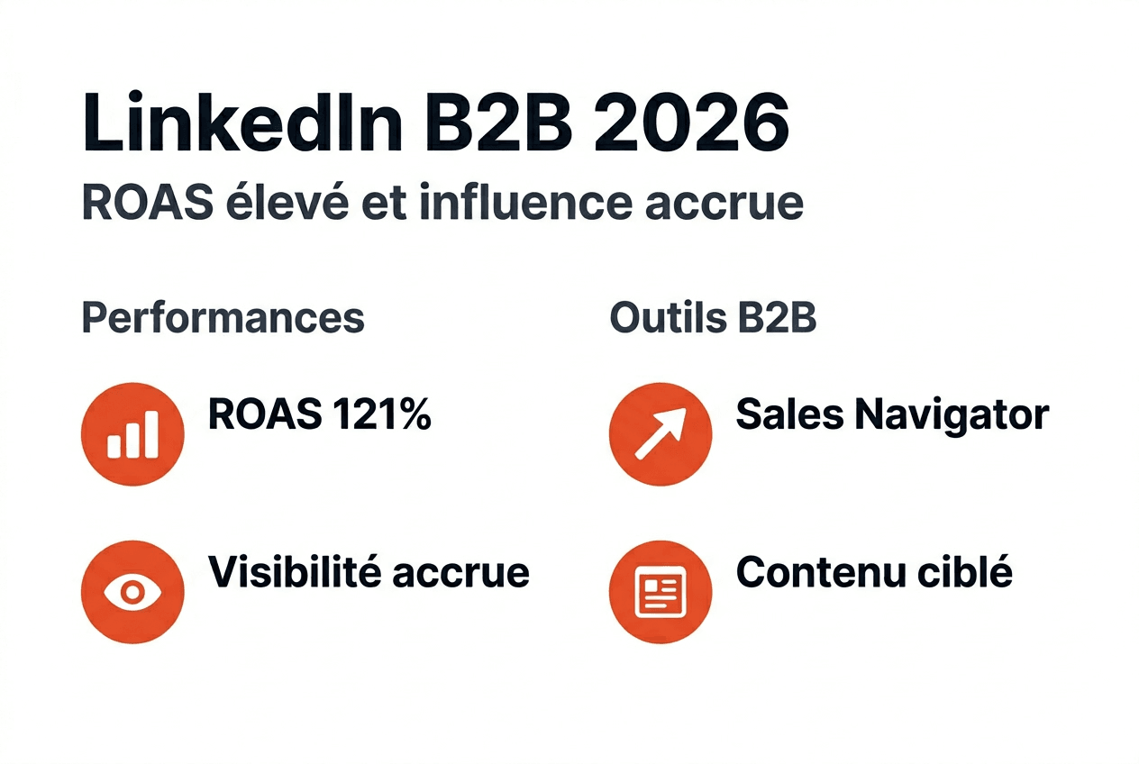Infographie : Les avantages de LinkedIn pour le B2B et l’impact sur le ROAS