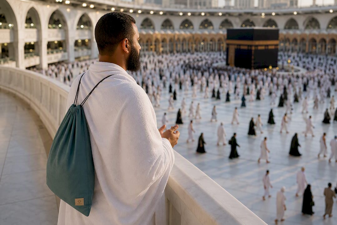 Pilgrim completing documented proxy Umrah