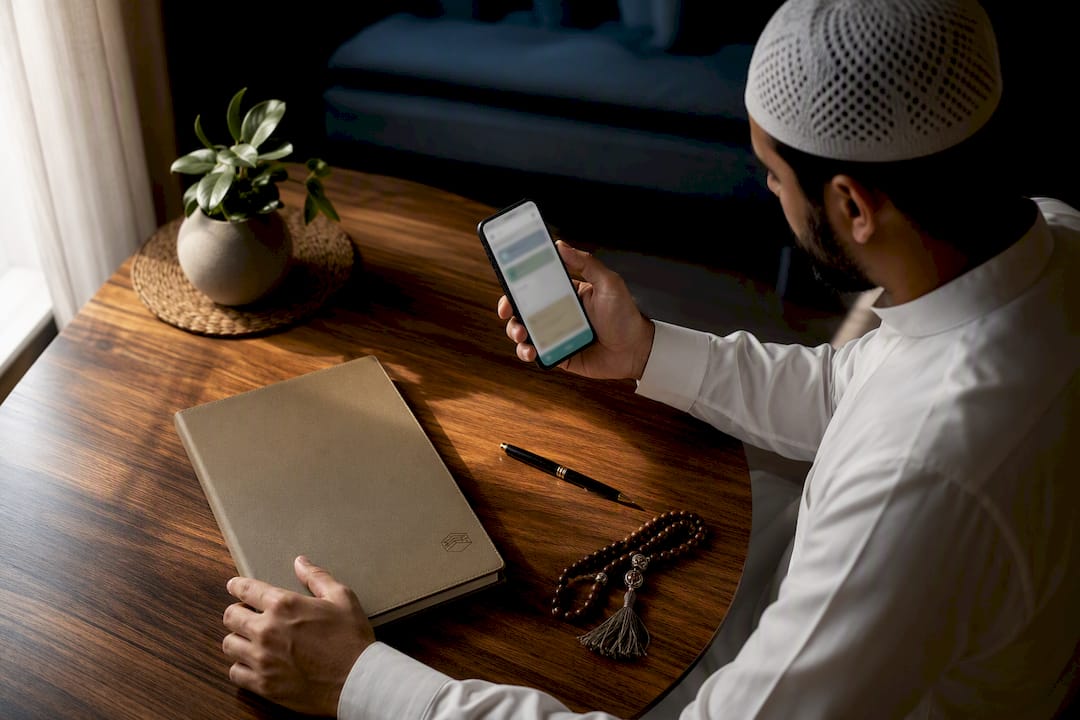 Family screening an Umrah representative before payment