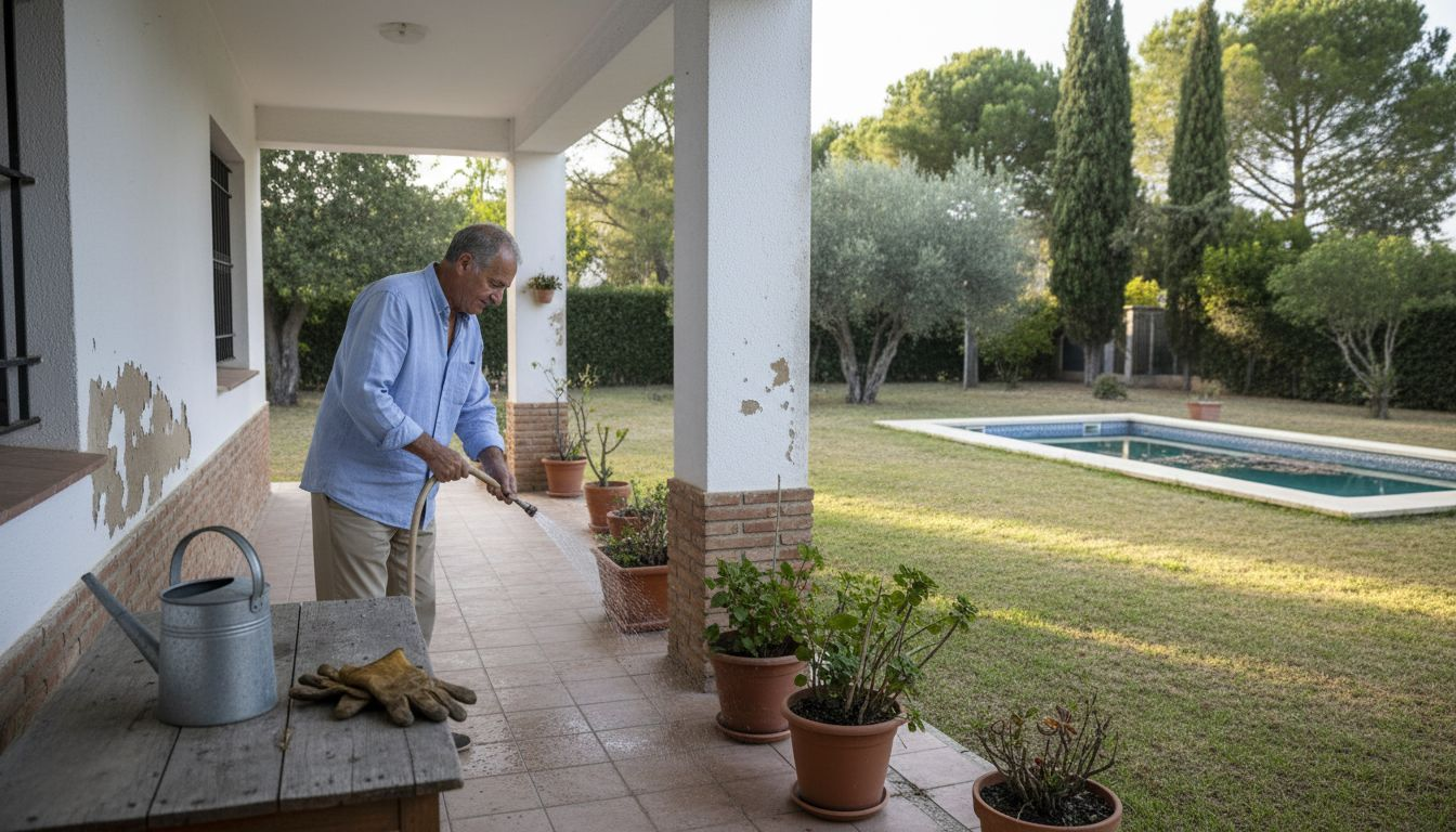 Zona ajardinada privada de chalet en la Costa Dorada