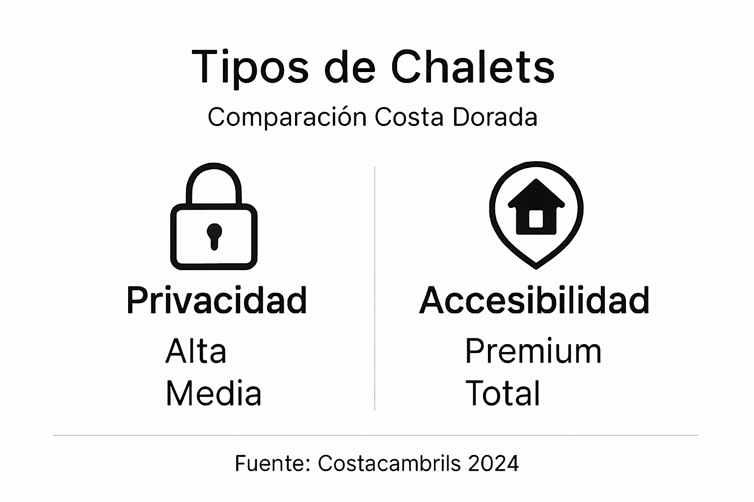 Infografía: Descubre los diferentes tipos de chalets en la Costa Dorada