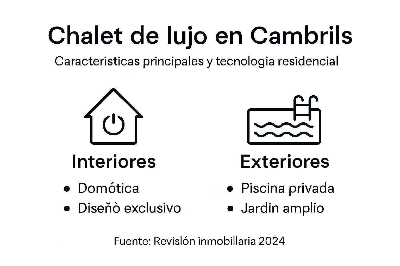 Infografía: descubre las claves que hacen único a un chalet de lujo