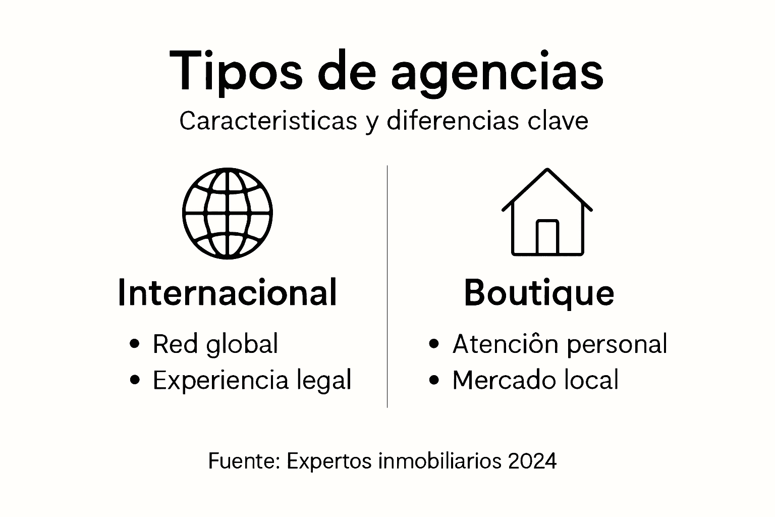 Infografía: descubre los diferentes tipos de agencias inmobiliarias de lujo