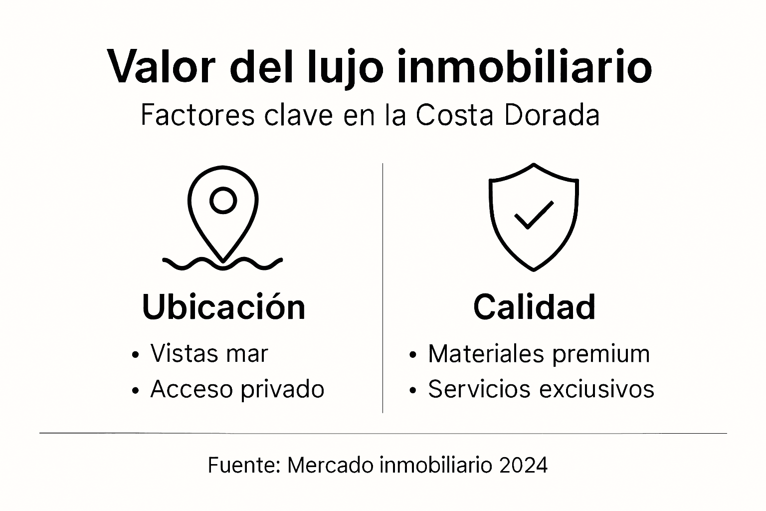 Infografía sobre el precio y la evolución de las propiedades exclusivas