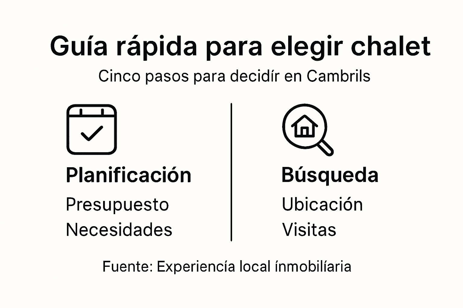 Guía visual para encontrar el chalet ideal en Cambrils