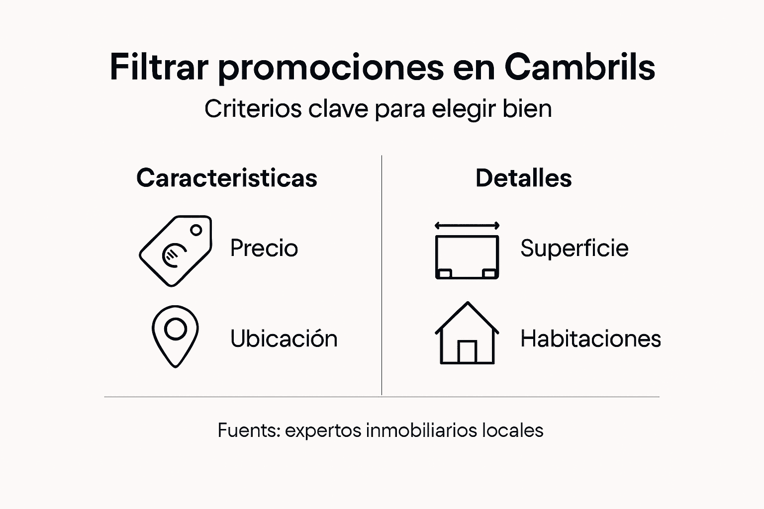 Infografía: cómo encontrar las mejores ofertas inmobiliarias en Cambrils filtrando promociones