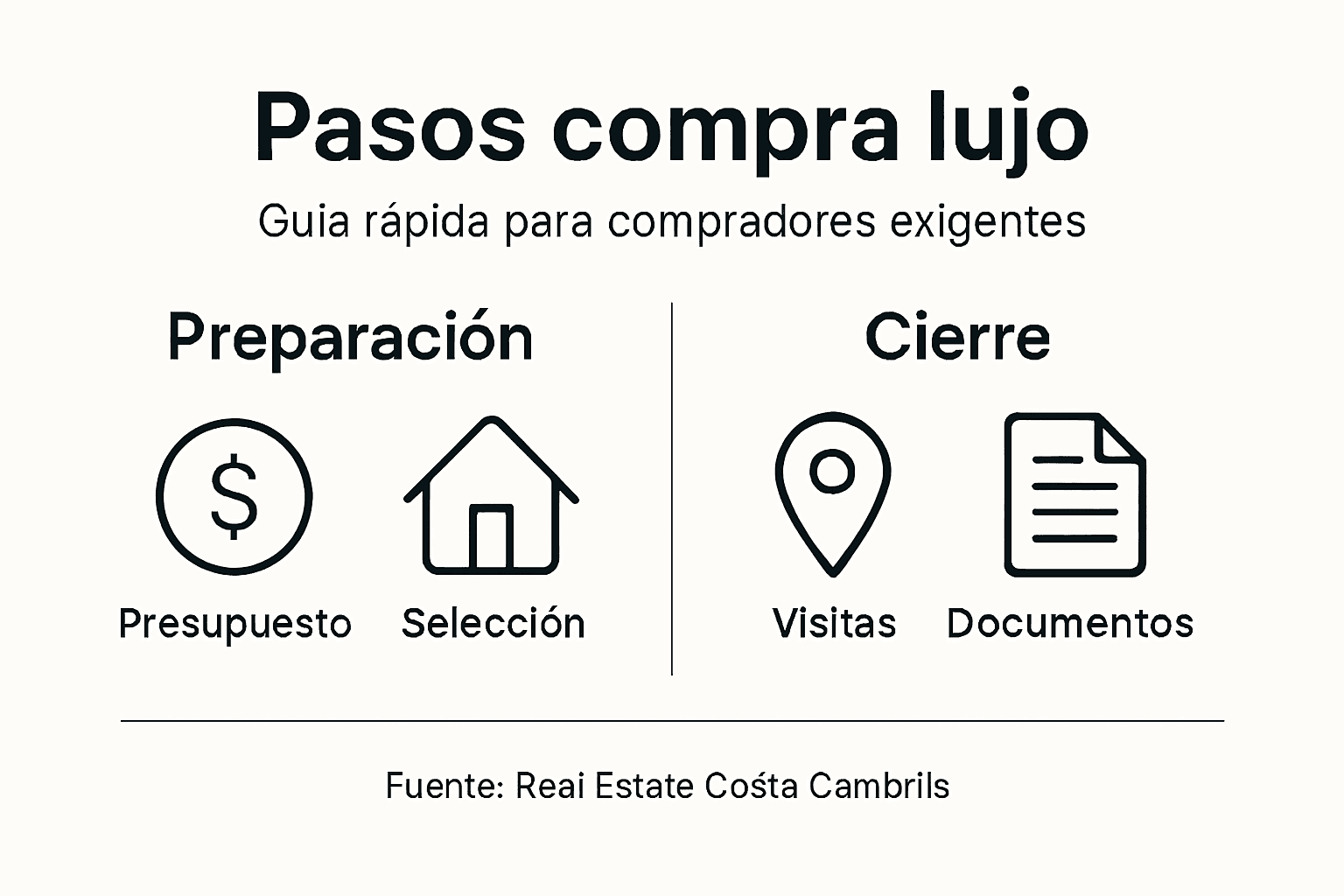 Infografía: guía paso a paso para comprar una propiedad de lujo