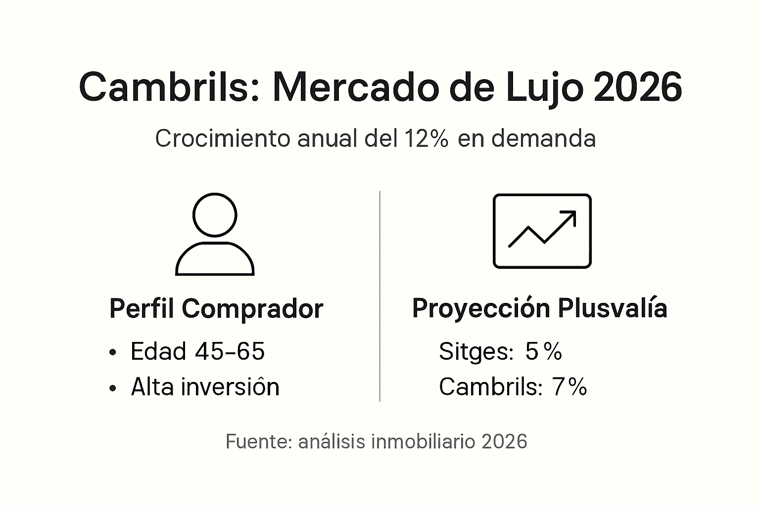 Descubre en esta infografía cómo evolucionan la demanda y el valor inmobiliario en Cambrils.