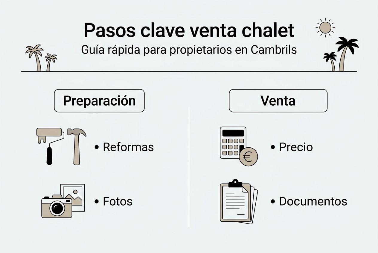 Guía visual con los pasos imprescindibles para vender tu chalet