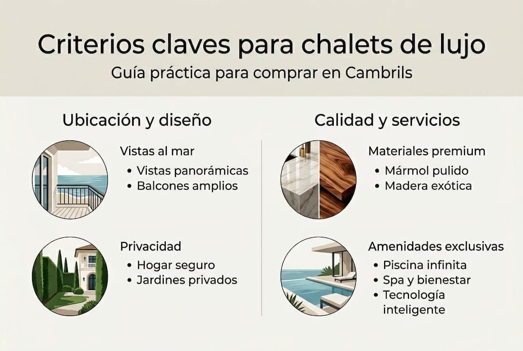 Infografía: claves para elegir un chalet de lujo