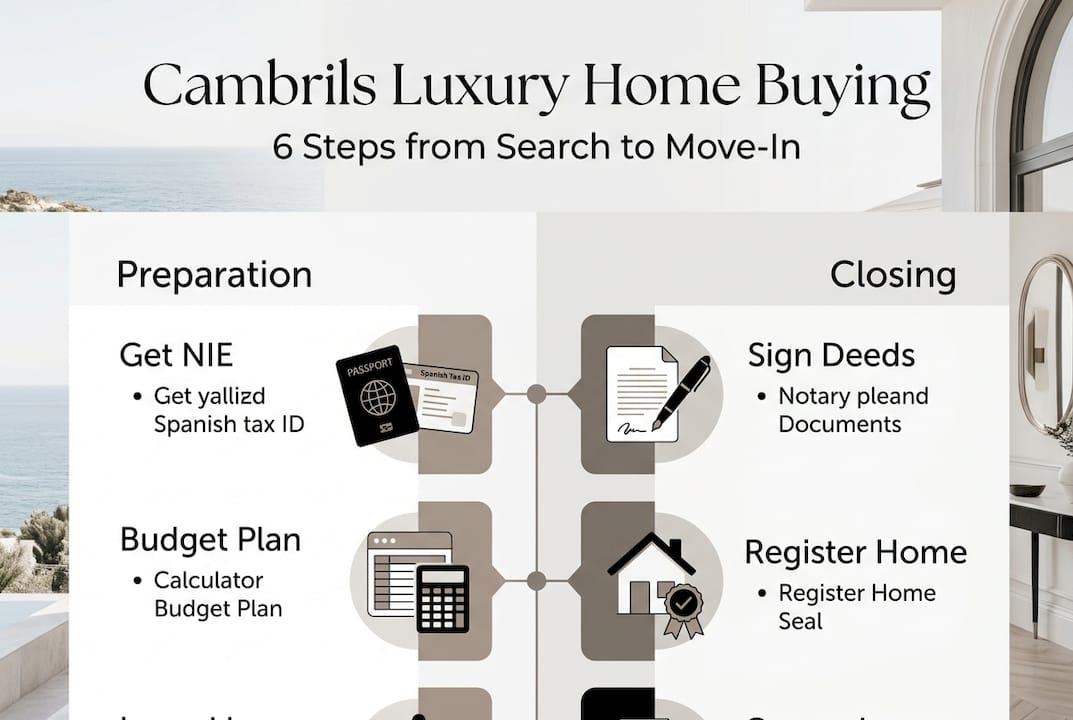 Infographic highlights Cambrils home buying process steps