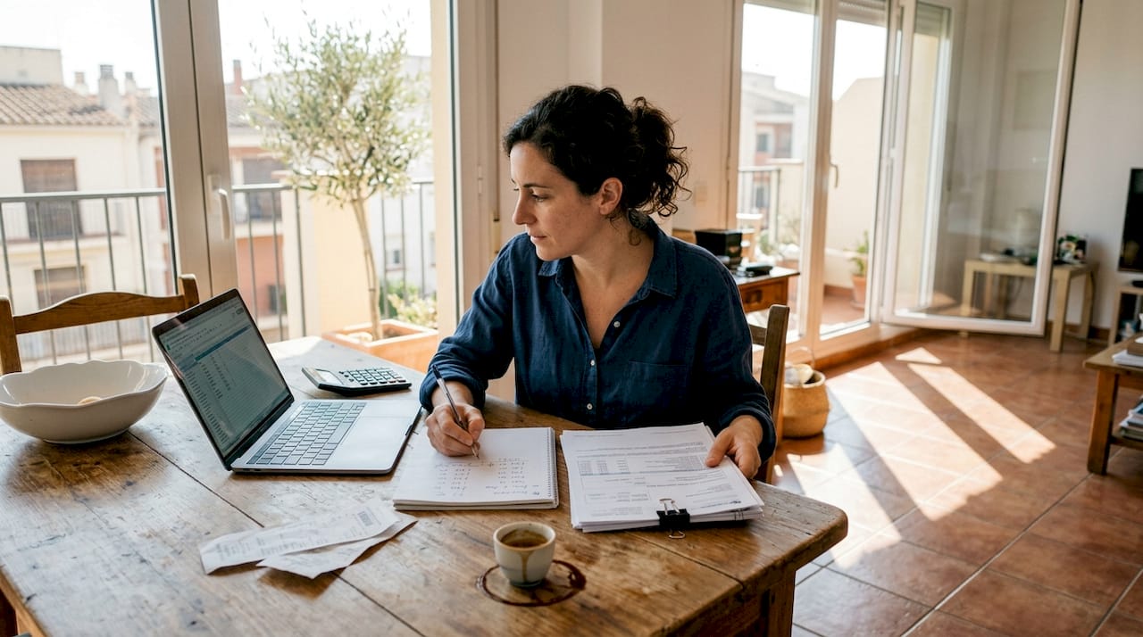 Woman planning luxury home purchase costs