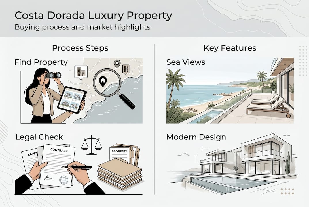 Infographic overview Costa Dorada luxury buying