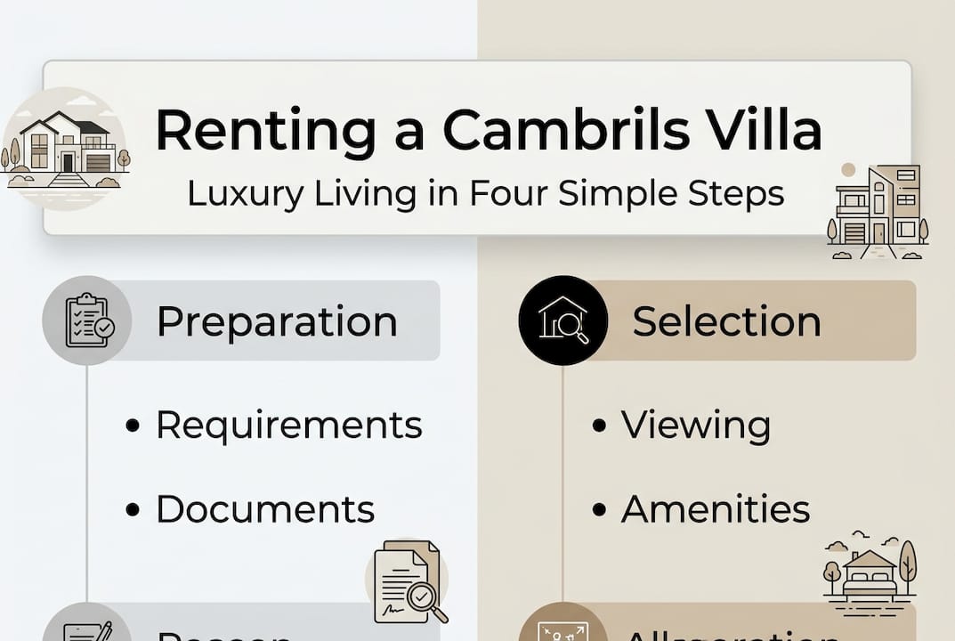 Infographic on Cambrils villa rental steps