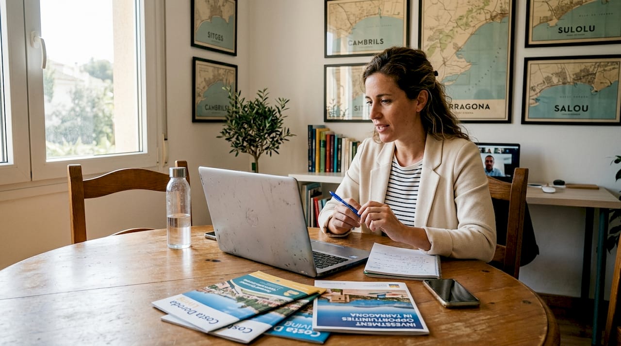 Advisor consulting on exclusive property selection