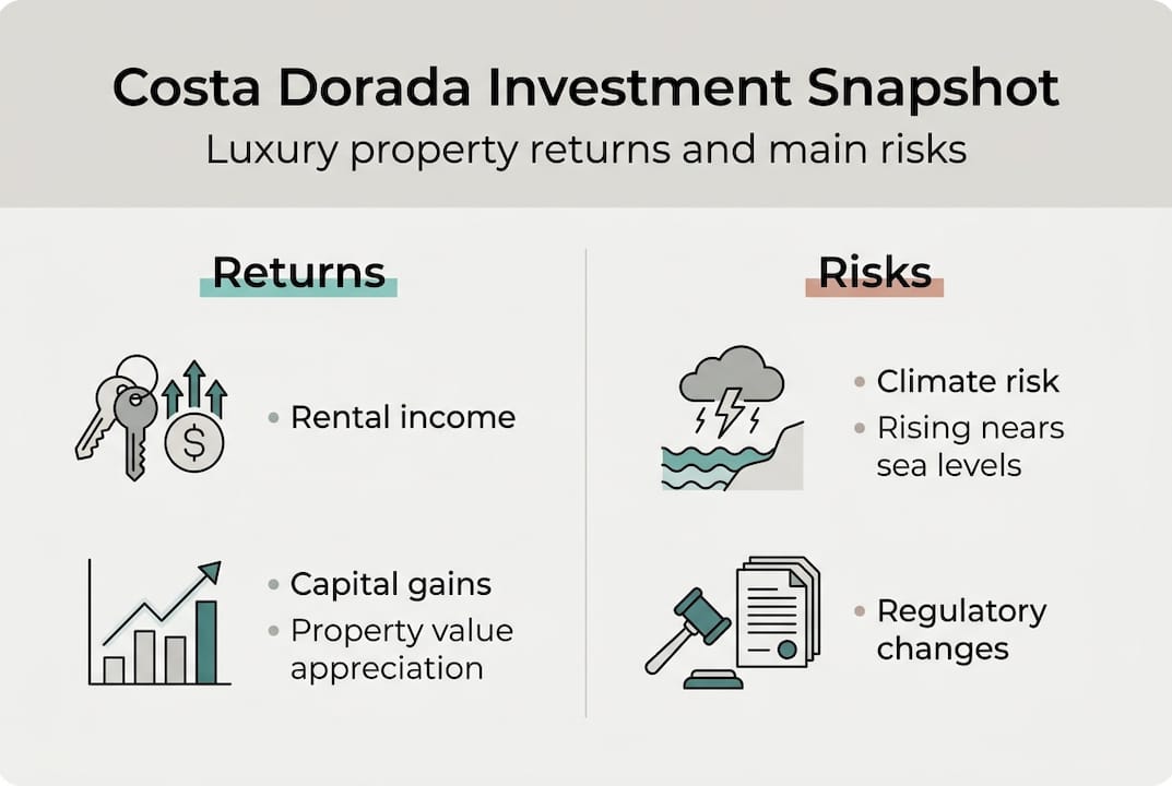 Infographic Costa Dorada property returns and risks