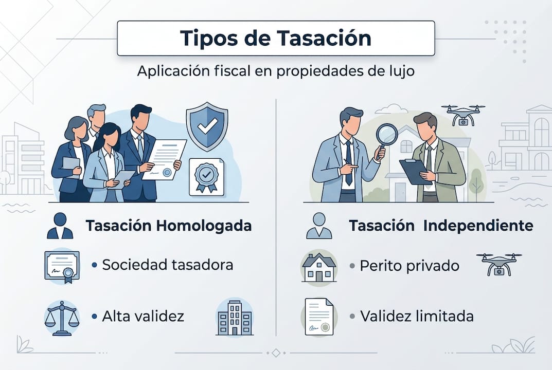 Infografía: métodos de valoración de propiedades de lujo