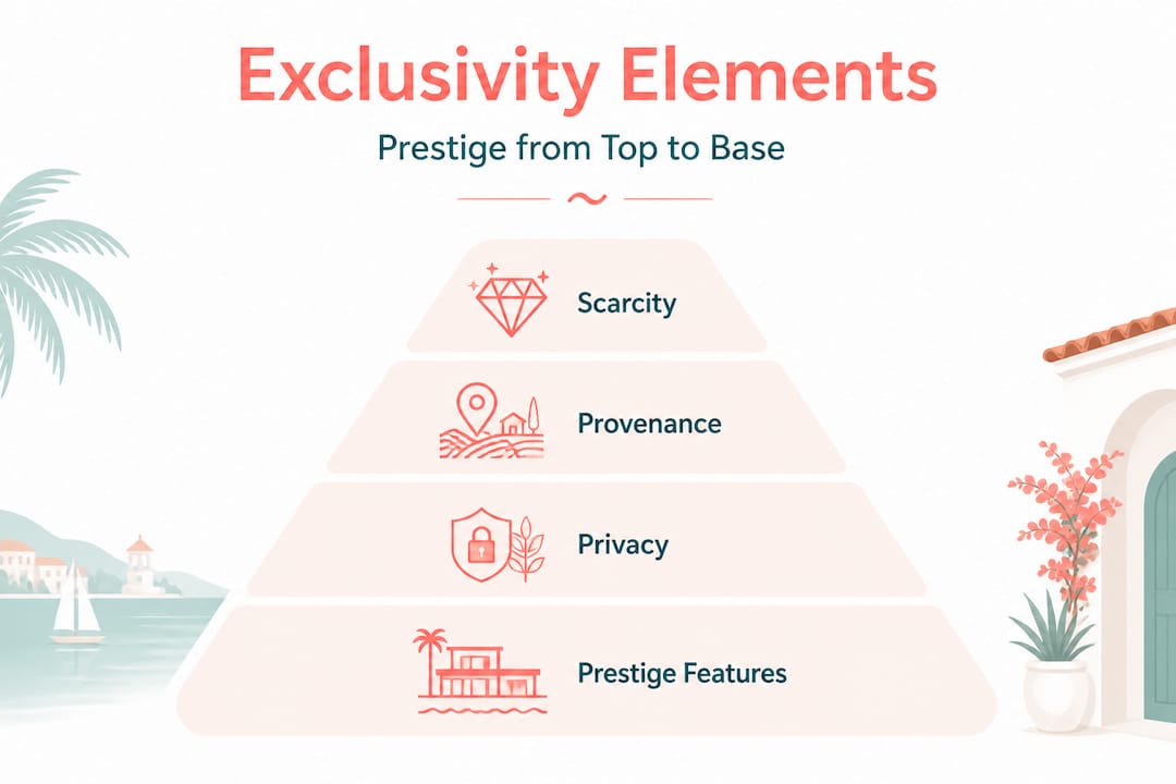 Hierarchy infographic of home exclusivity factors