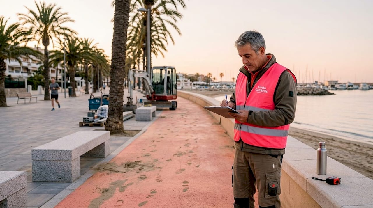 Apsilankymas atnaujinto Cambrils pajūrio promenadoje