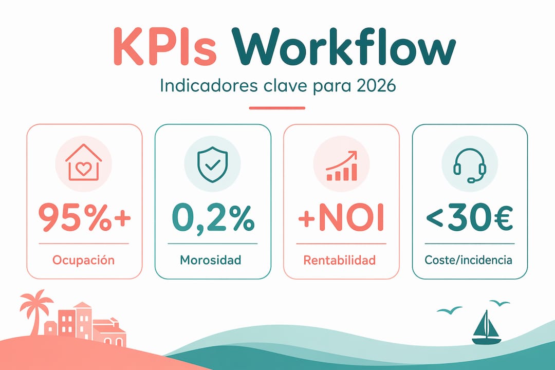 Principales indicadores para medir el éxito en la gestión inmobiliaria, explicados en una infografía