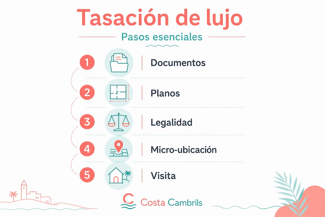 Infografía: pasos imprescindibles para valorar una propiedad de lujo