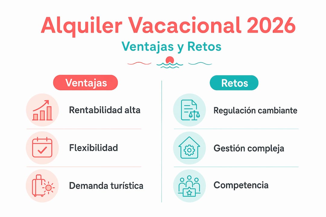Infografía: Ventajas y desventajas de alquilar una vivienda vacacional