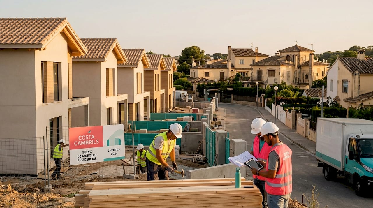 El contraste entre viviendas de nueva construcción y casas antiguas