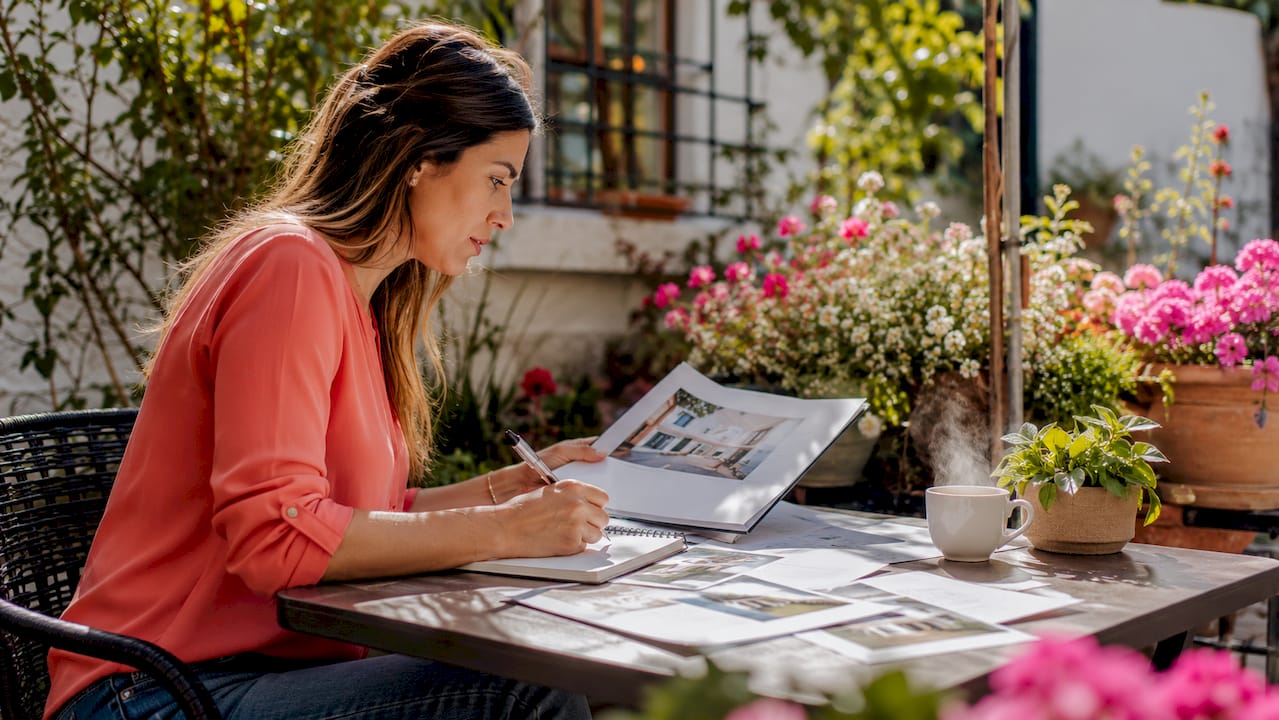 Mujer revisando documentación relacionada con el seguro de alquiler