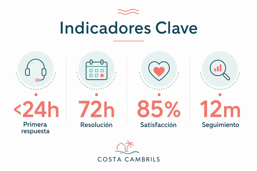 Infografía con los principales indicadores para medir la eficacia del servicio postventa