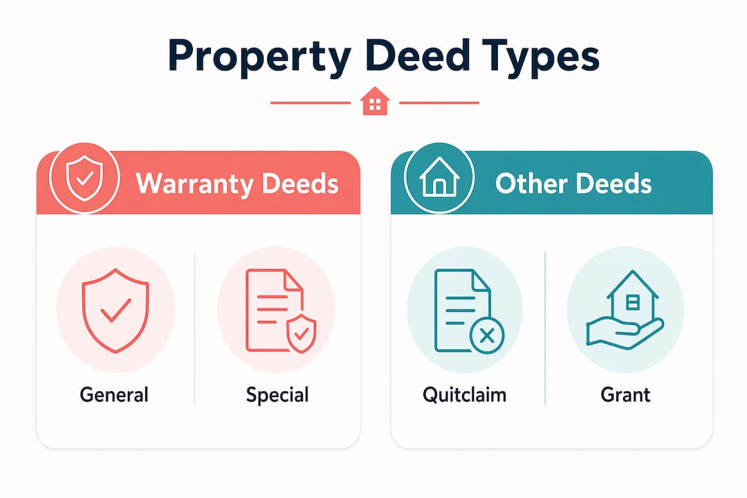 Infographic comparing main types of property deeds