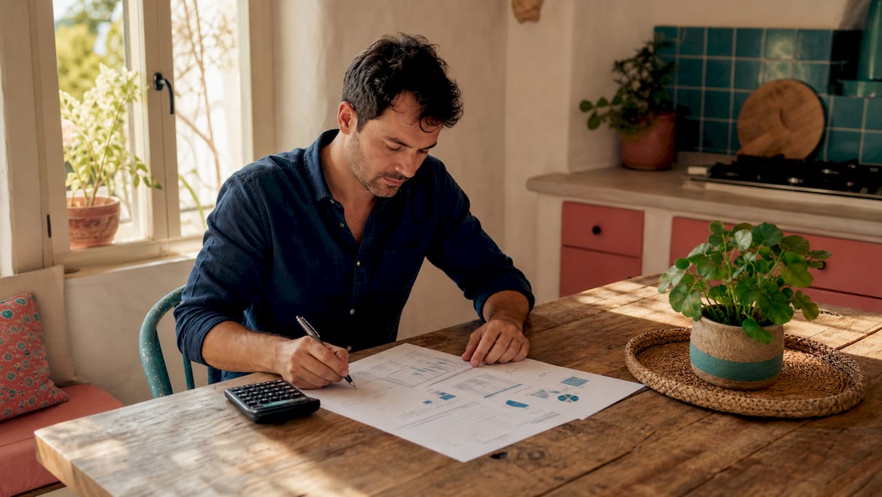 Agent calculating and noting property negotiation details