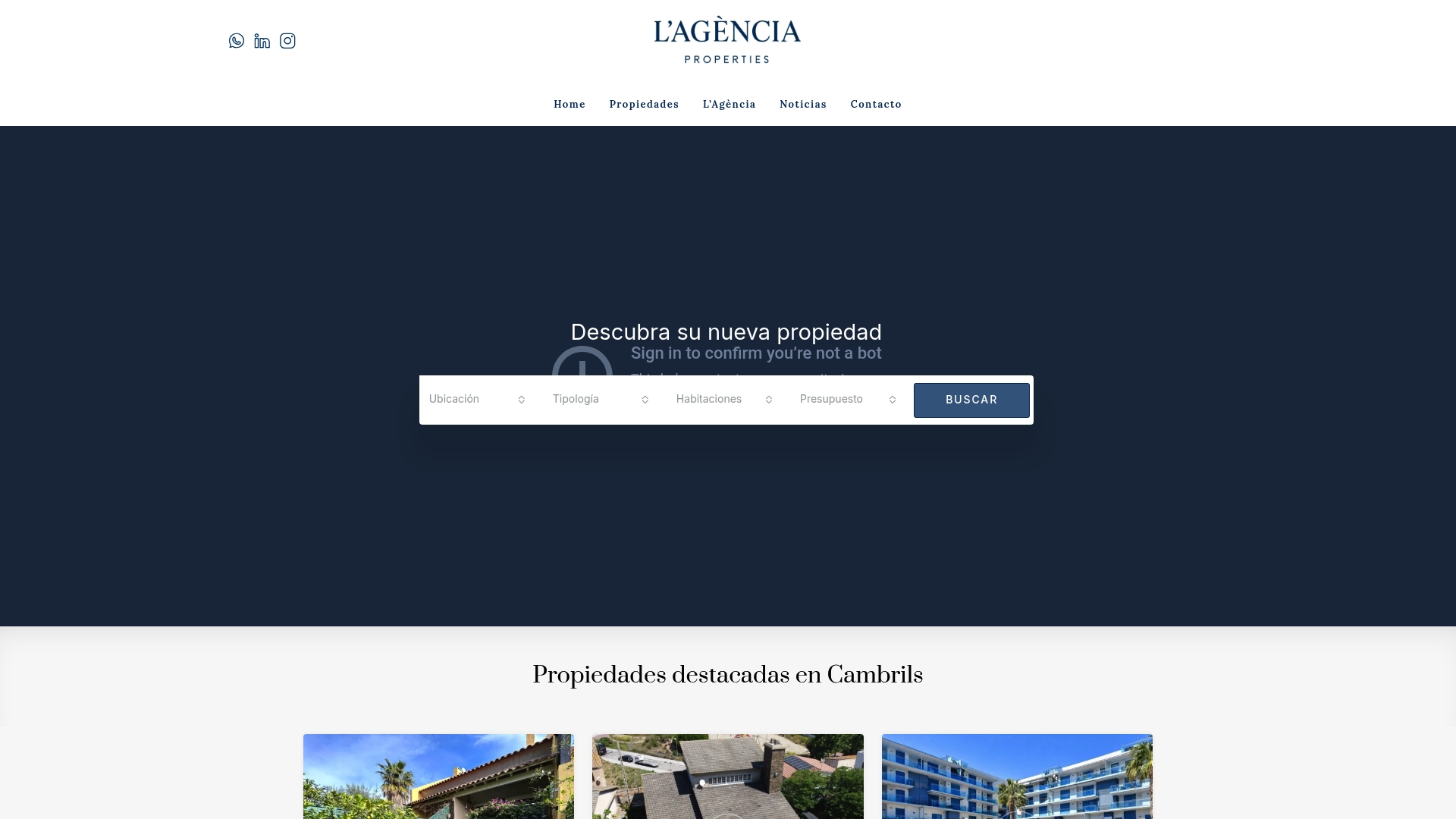 https://inmobiliariacambrils.com