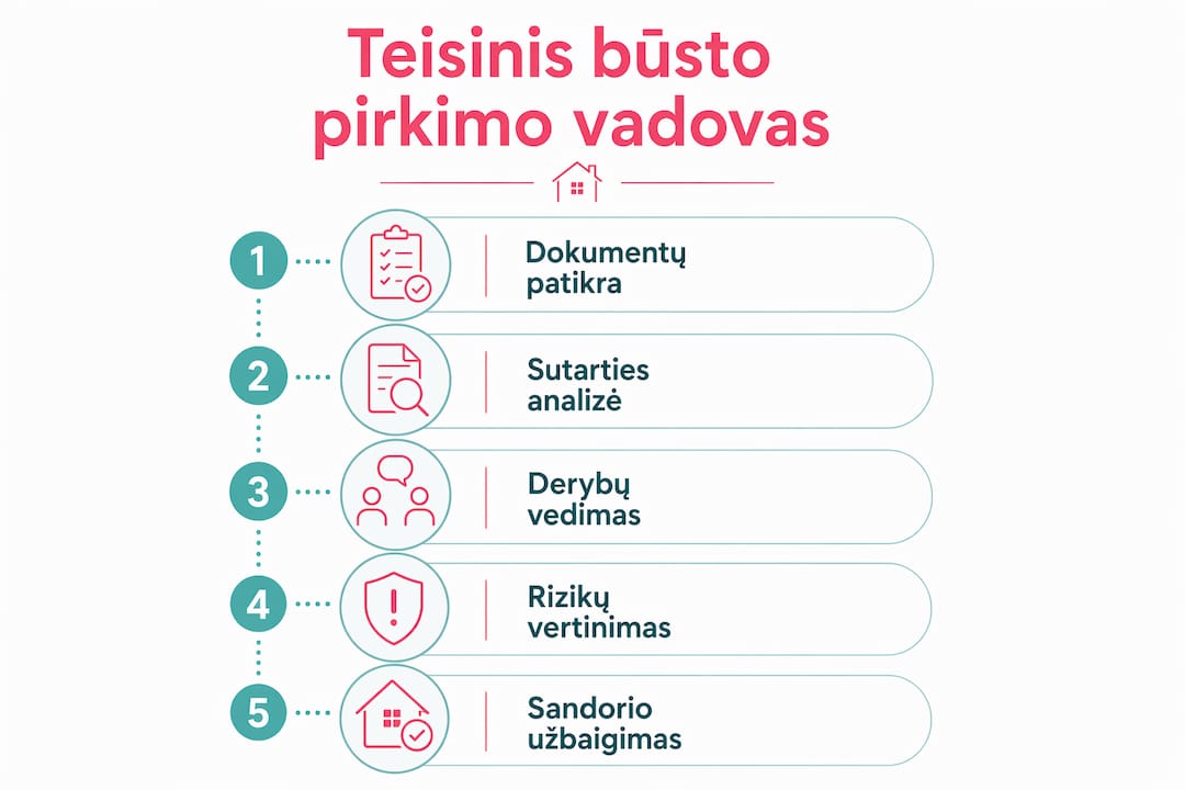 Infografikas: svarbiausi teisiniai žingsniai perkant būstą