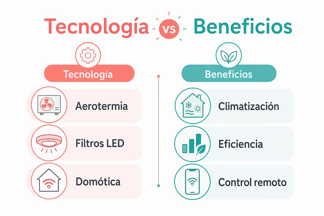 Infografía: comparativa de tecnologías y ventajas para piscinas