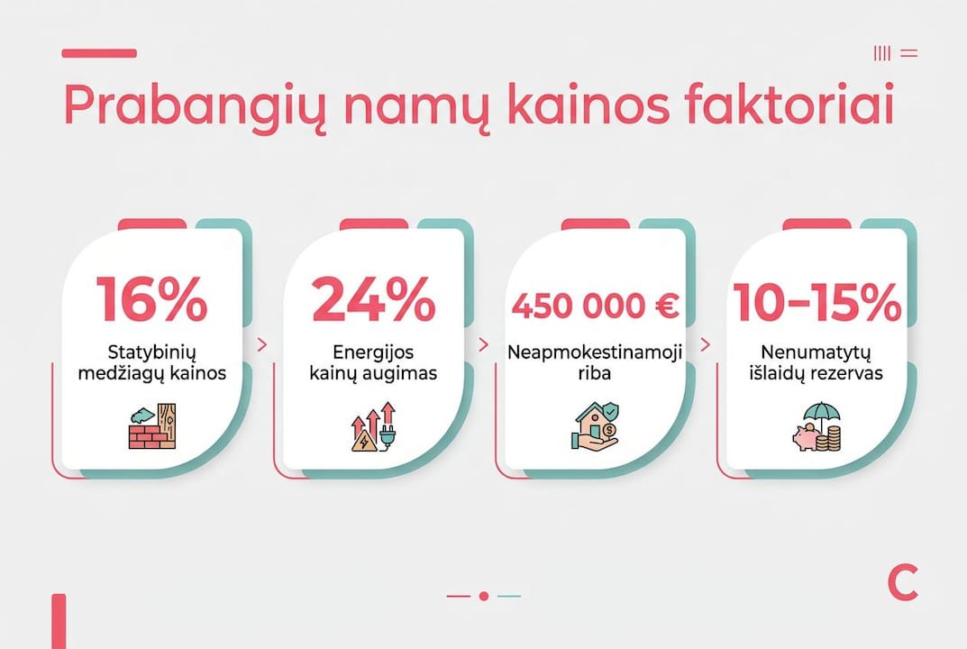 Infografikas: kas lemia prabangių namų kainą?