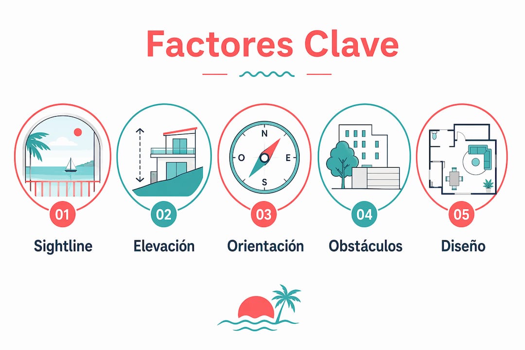 Infografía con los aspectos imprescindibles para disfrutar de unas vistas al mar espectaculares