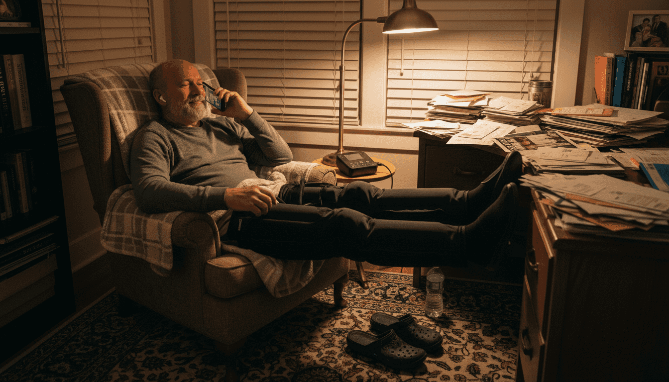 Man using recovery tools in home spa