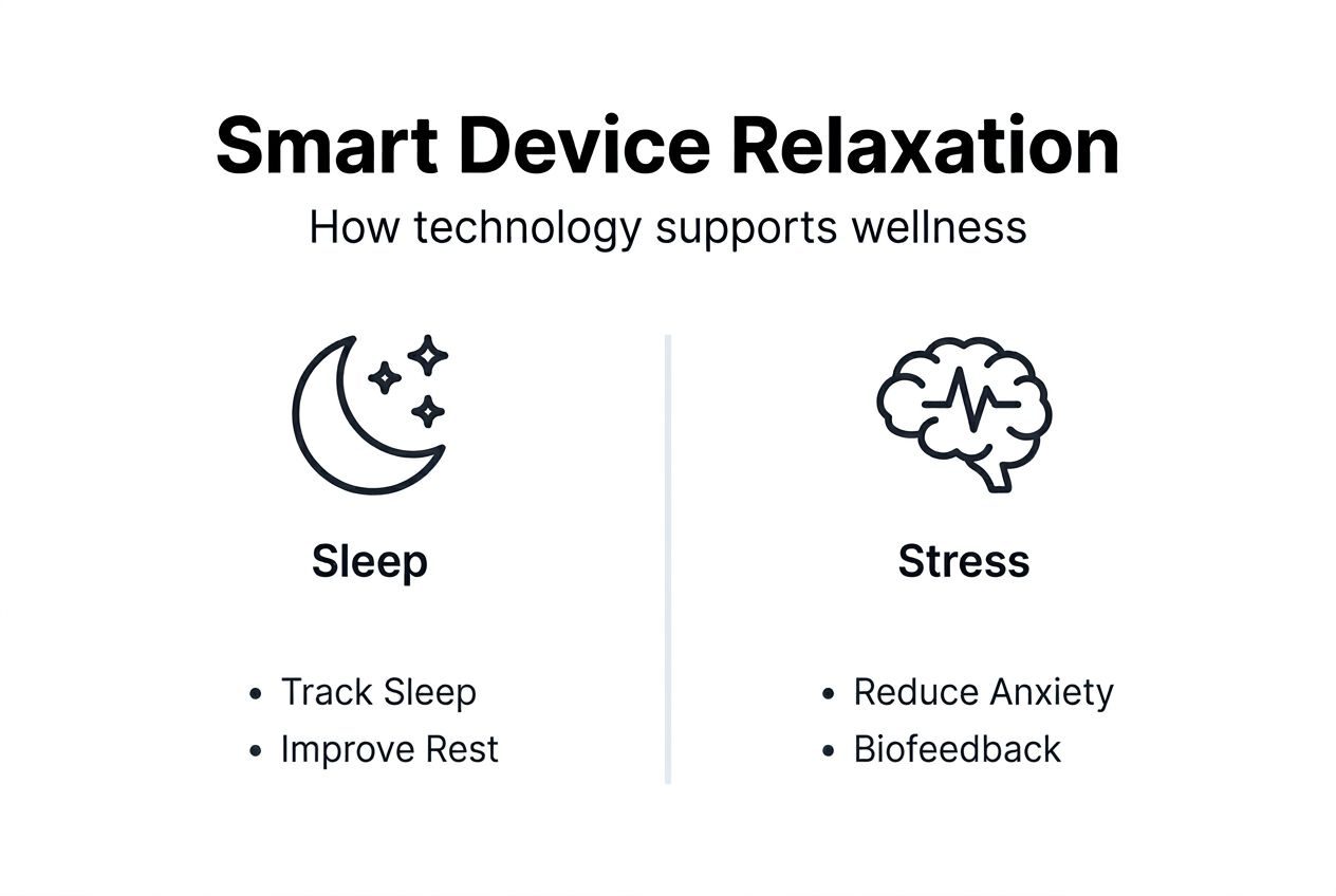Infographic explains relaxation with smart devices
