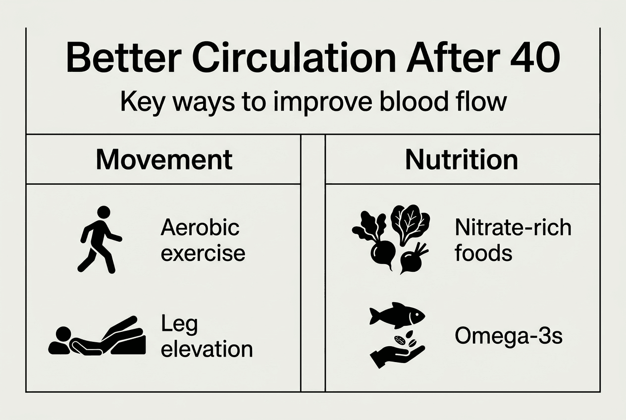 Infographic with exercise and nutrition tips